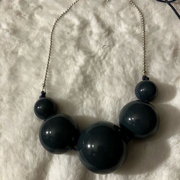 Pilgrim Dark Blue Beaded Necklace - Picture 3 of 4
